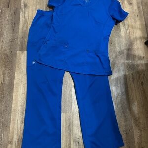 Healing Hands Women's Royal Blue Scrub Set